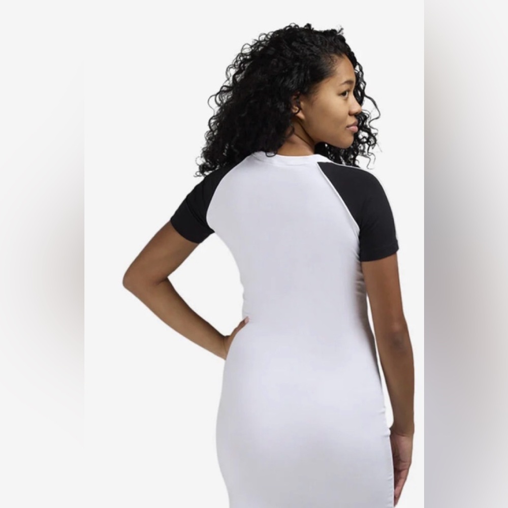 Adidas Women's White and Black Short Sleeve Dress - Picture 2 of 5